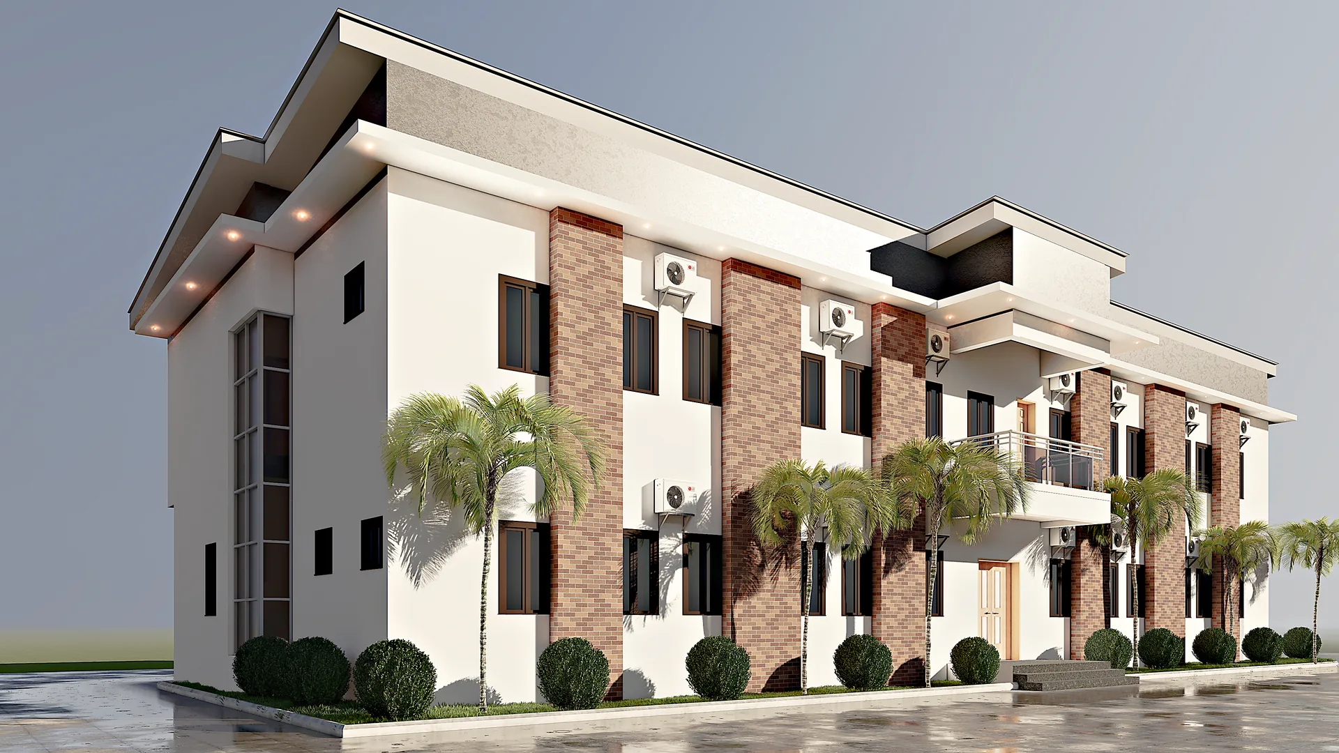 Modern Office Complex architectural visualization